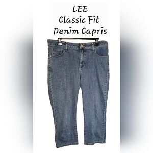 [LEE Classic Fit]  Soft & Stretchy Denim Cotton Blend Capris Women's Size 12